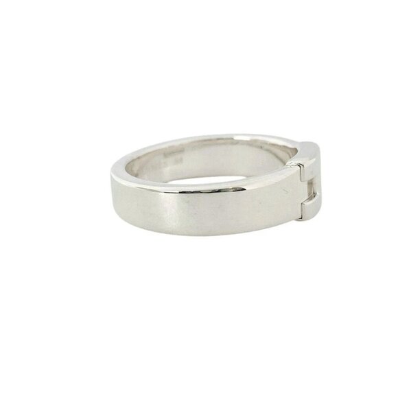 HERMES New Hercules Band Ring size US6.75 EU54 Silver 925 Auth #26851 - Picture 4 of 8